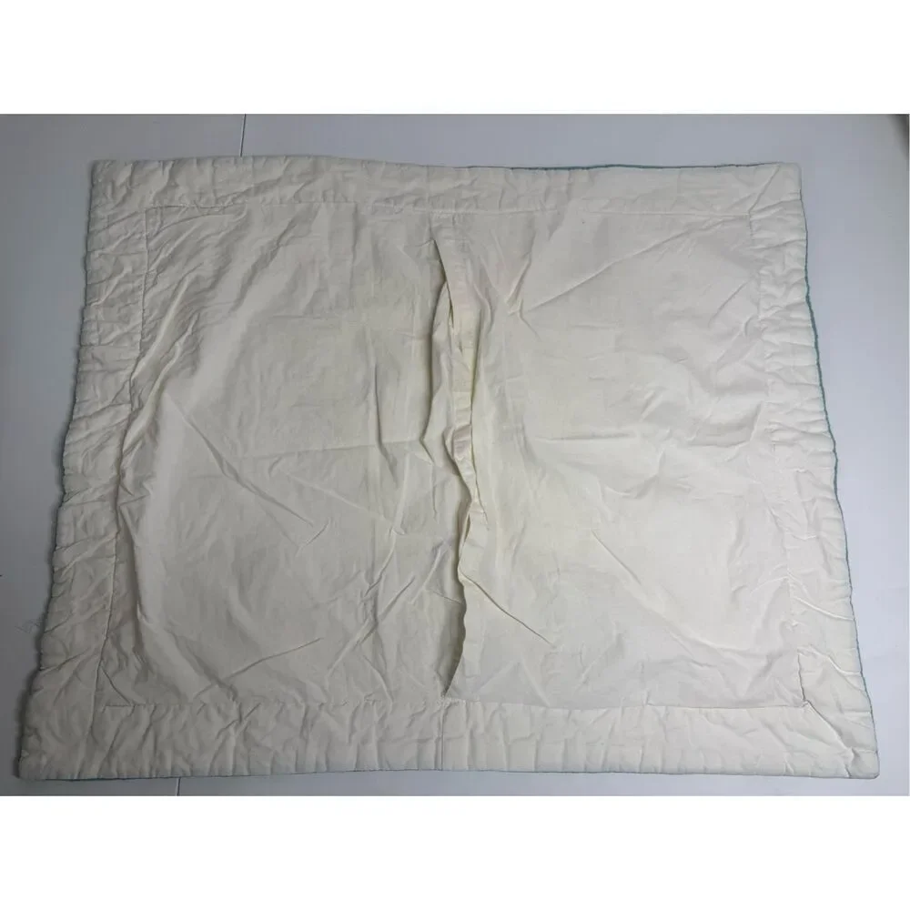 Quilted Floral with Green Fence Standard Pillow Sham 23